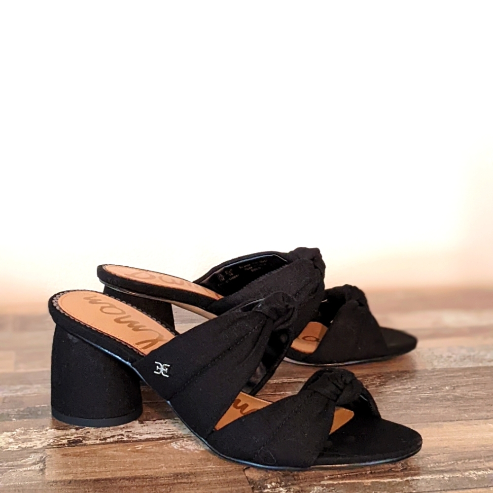NWOT Sam Edelman Black Mule Slide Sandals Size 6